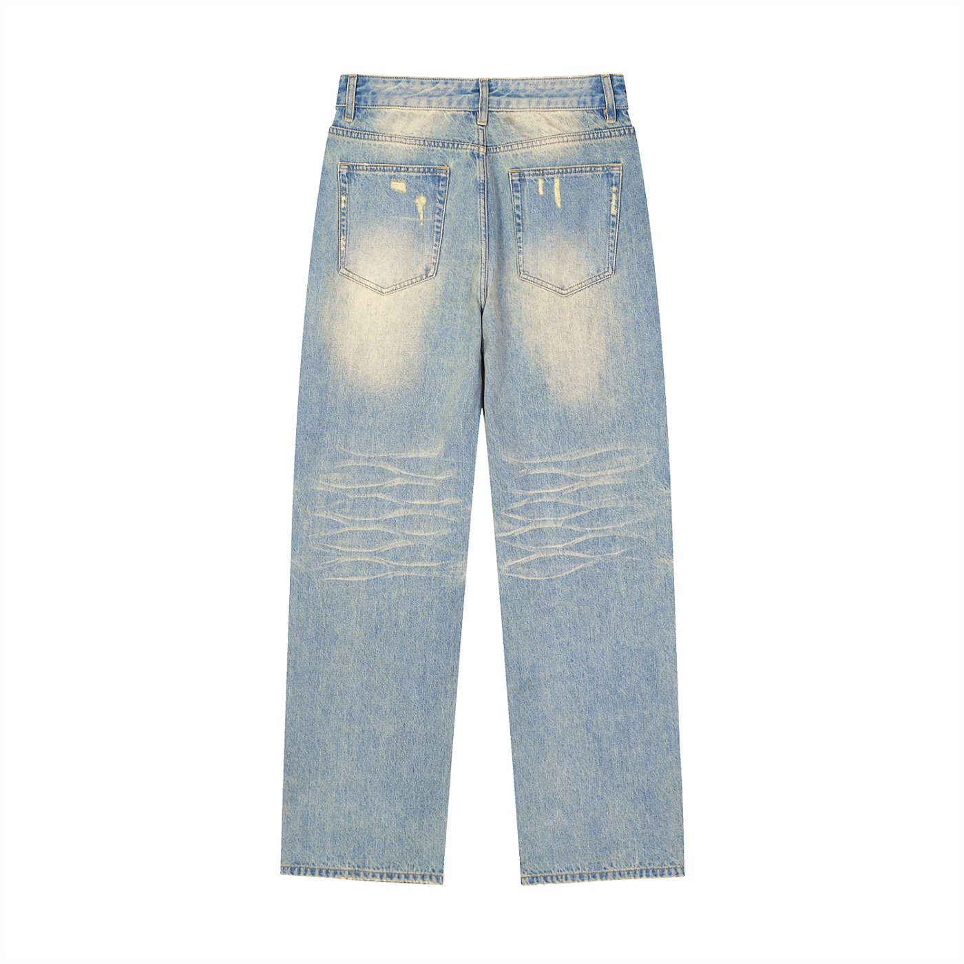 Sun-Faded Denim Jeans