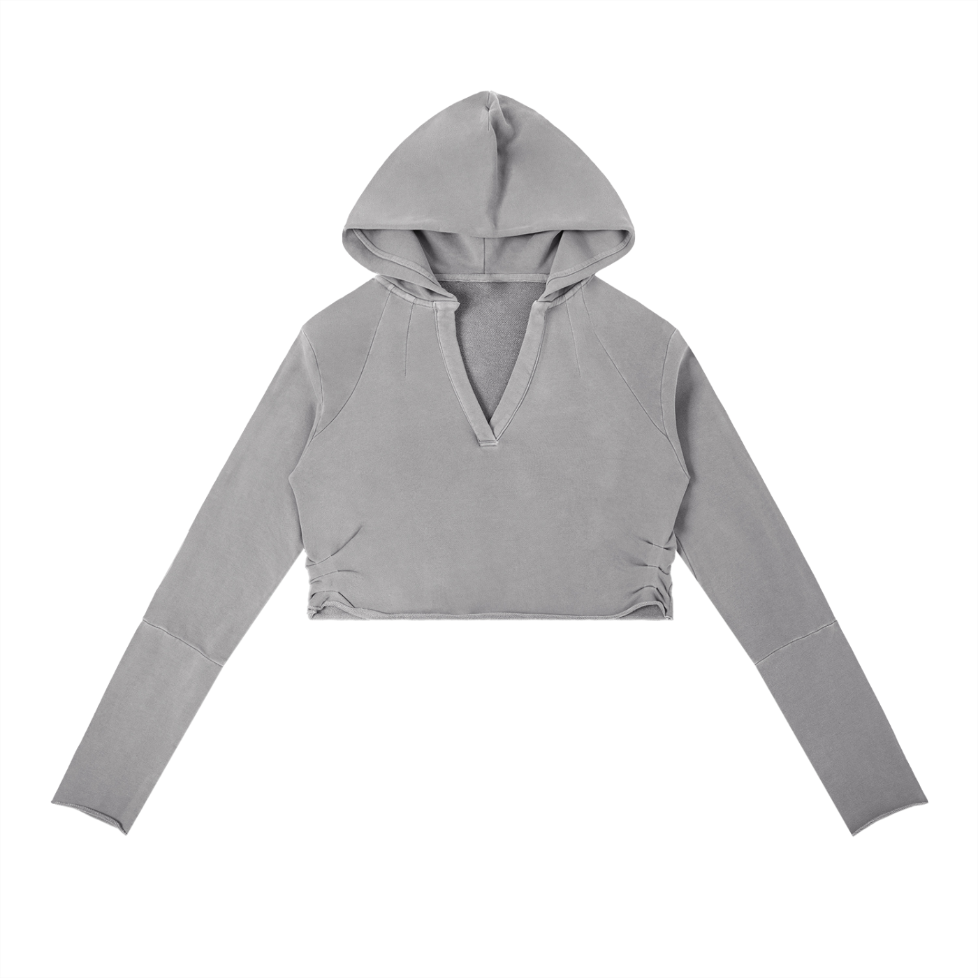 Cropped Fleece Hoodie
