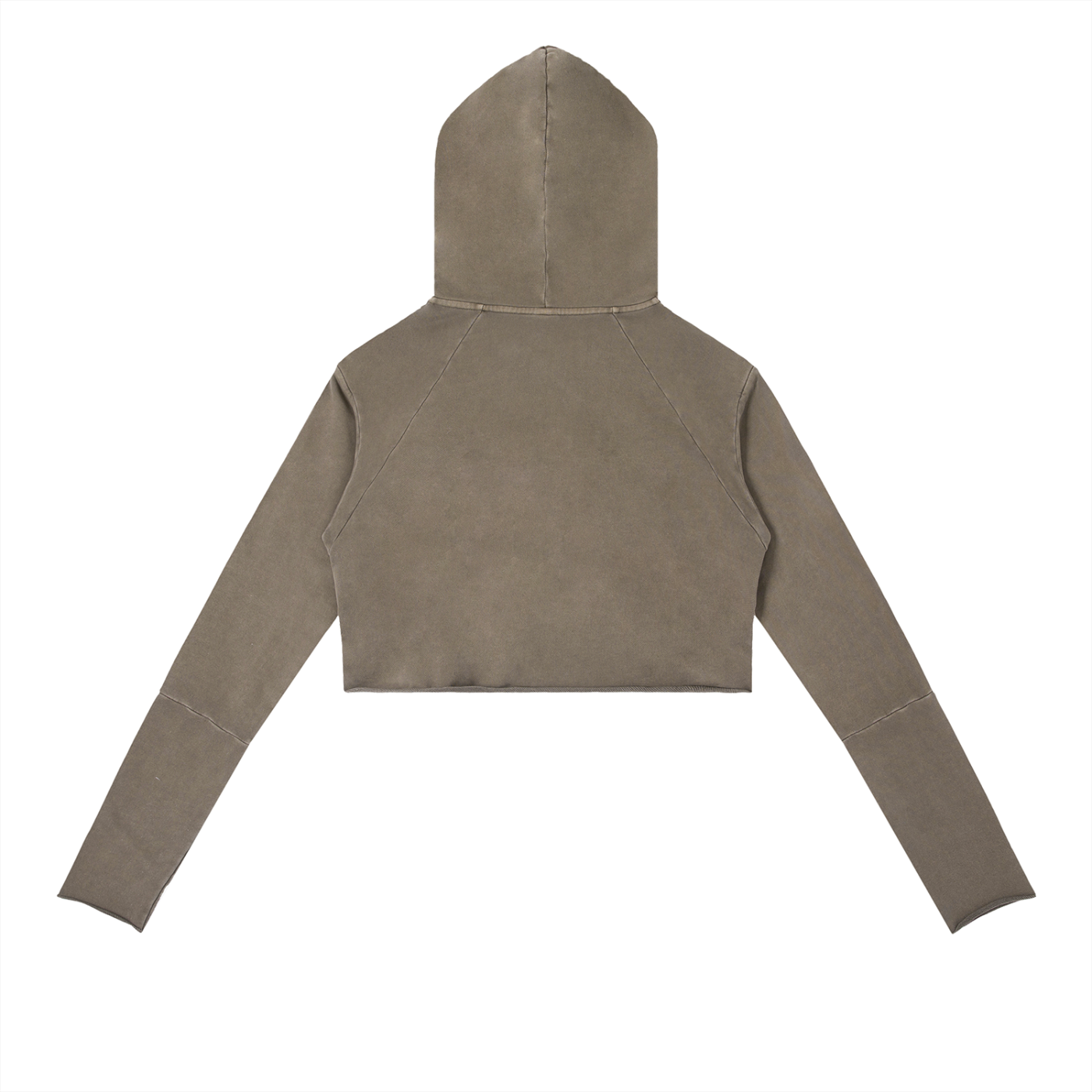 Cropped Fleece Hoodie