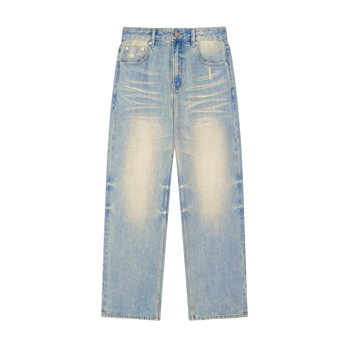 Sun-Faded Denim Jeans